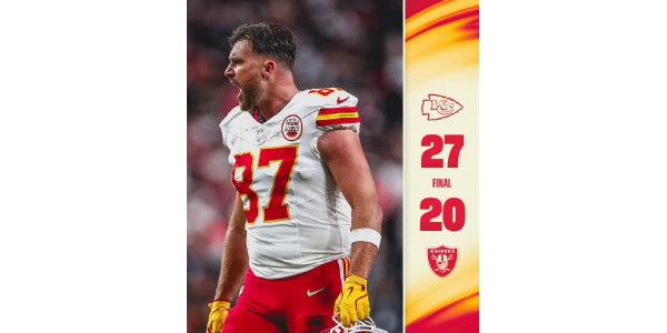 Après 7 semaines, les Chiefs, champions en titre, ont repris la tête avec un bilan parfait